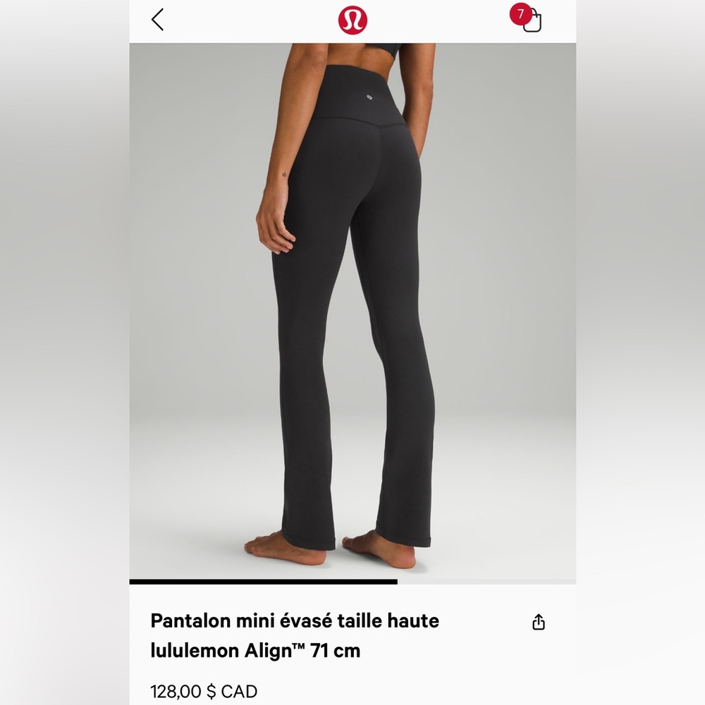 Lululemon mini flare high rise